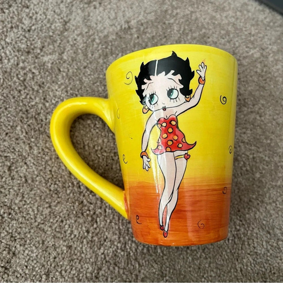 Vintage 2001 Betty Boop Yellow Orange Ombre King Features Syndicate Mug - Picture 1 of 5